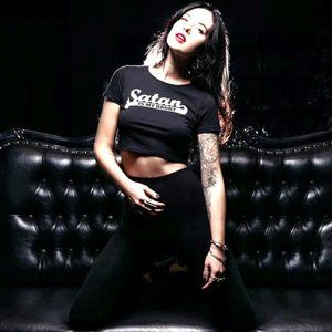 Hot Goth Summer Satan Is My Daddy - Crop Baby Tee